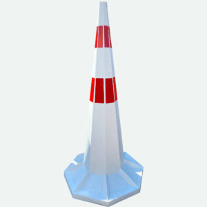 White and Red Mining Cones | Venture Plastics Distributors